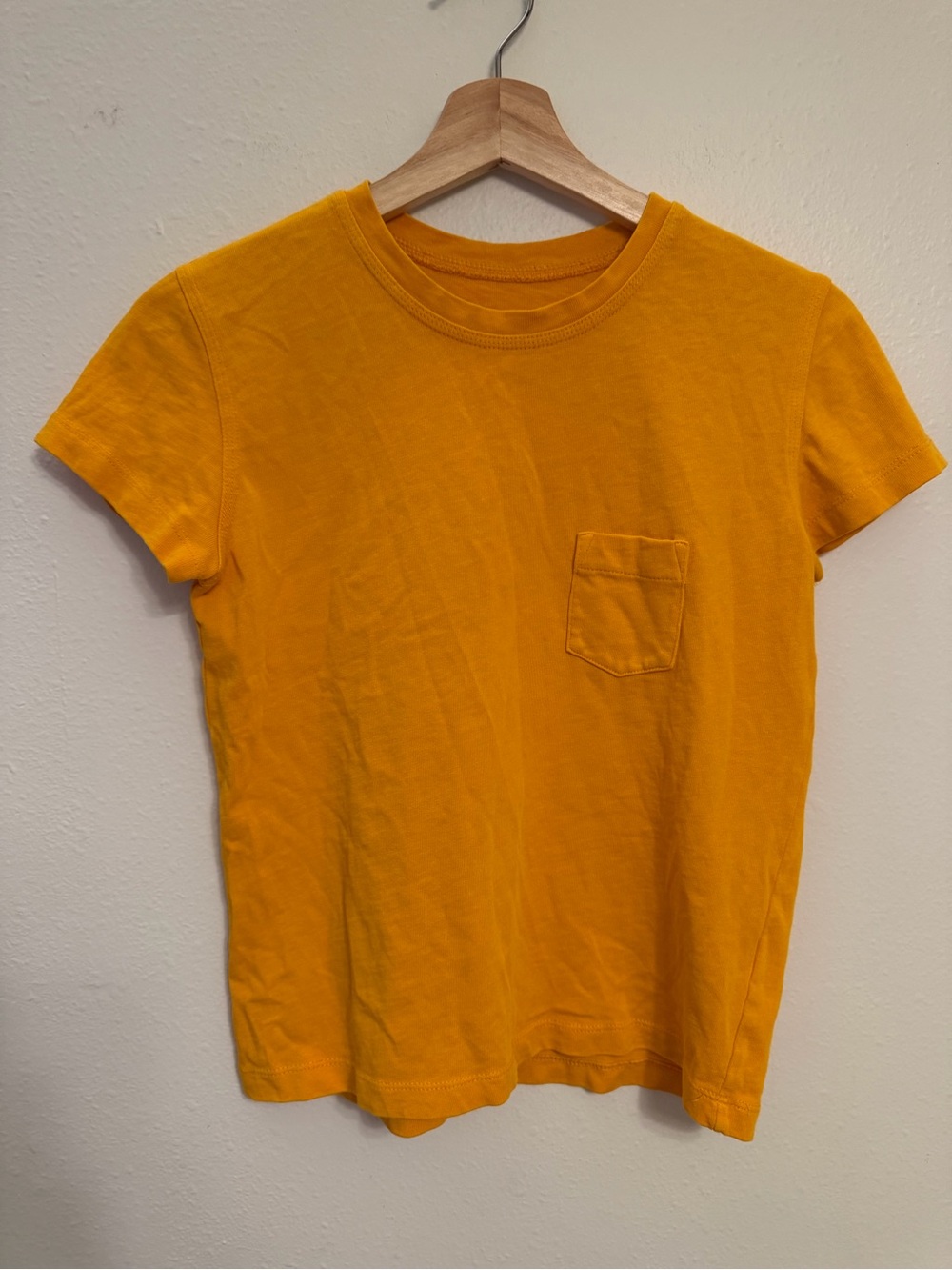 Jungmaven Women's Short-Sleeve Pocket Tee in Mustard